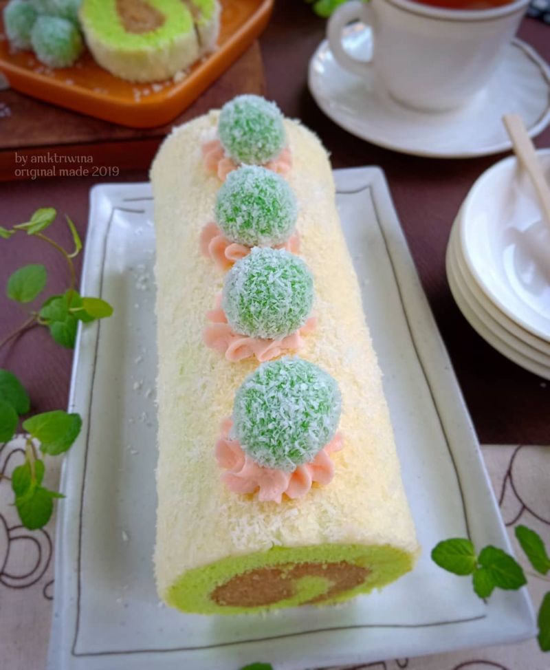 klepon-roll-cake